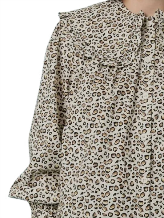 Raisonnel - Sisa Leopard Collared Top