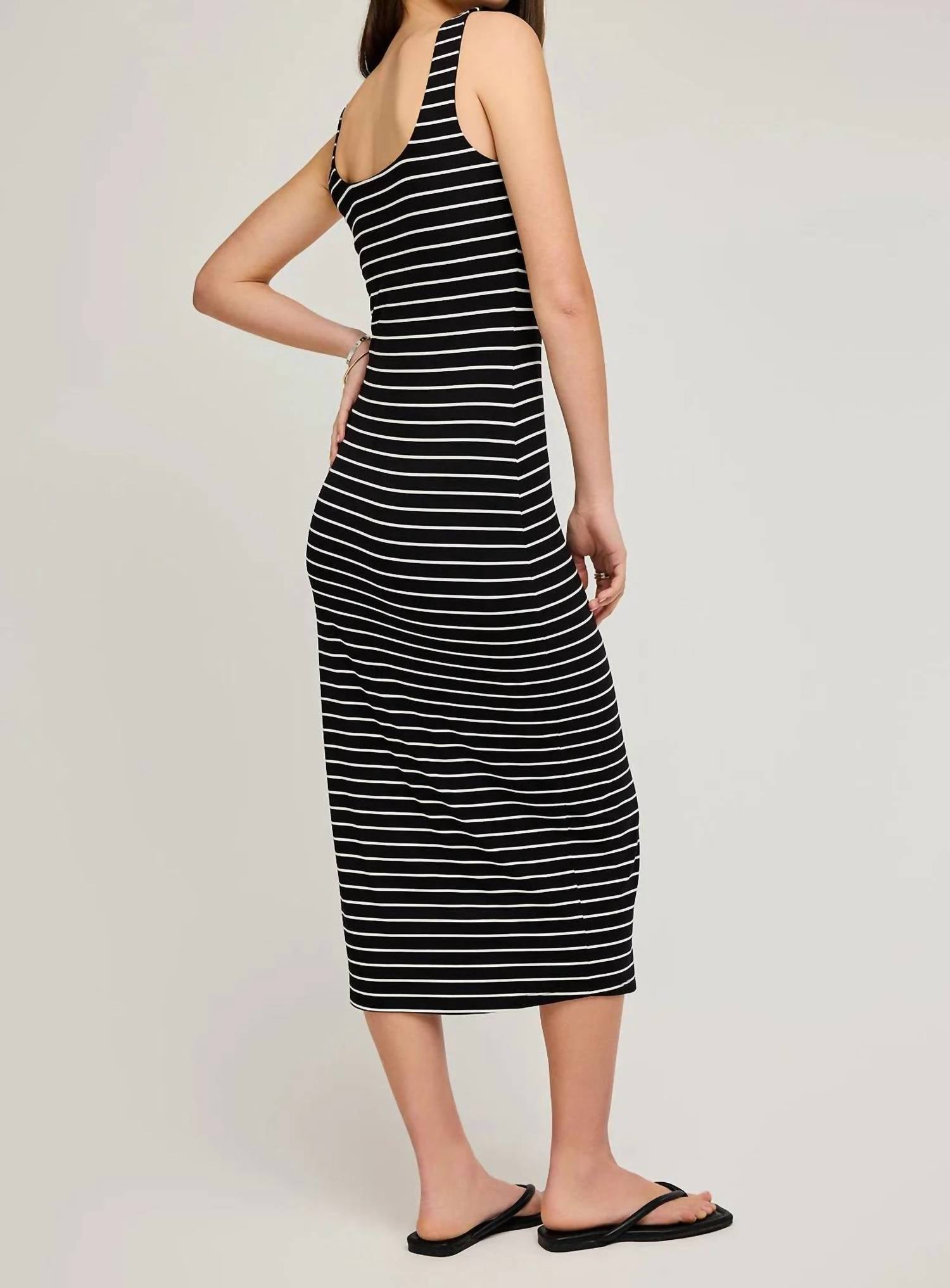 Gentle Fawn Marley Midi Dress in black - women's dress - detail view
