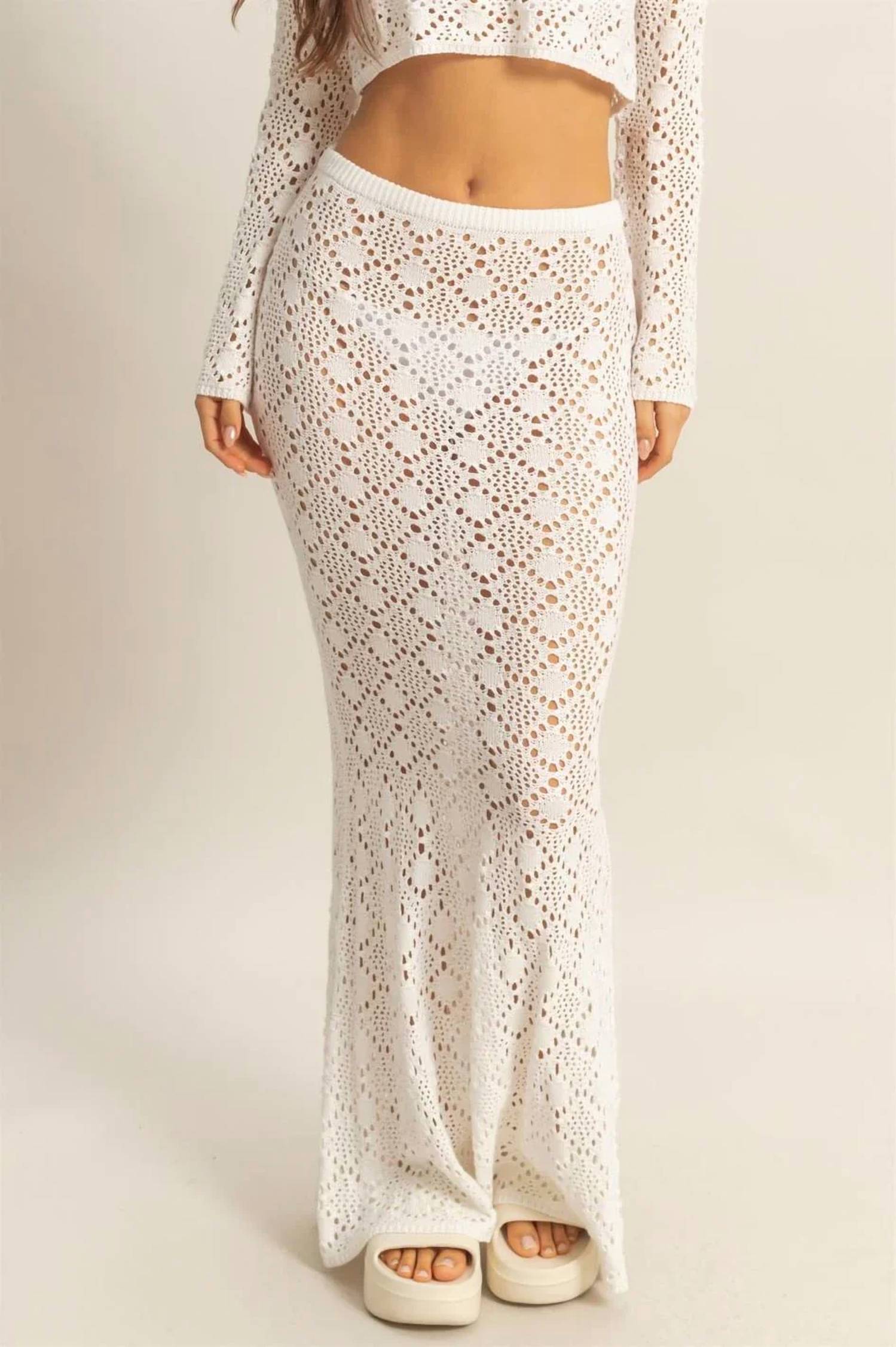 Little Secret Of Mine - Crochet Maxi Skirt