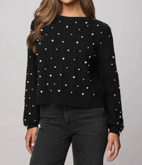 Splendid Demi Pearl Sweater in black 1 - women's sweater