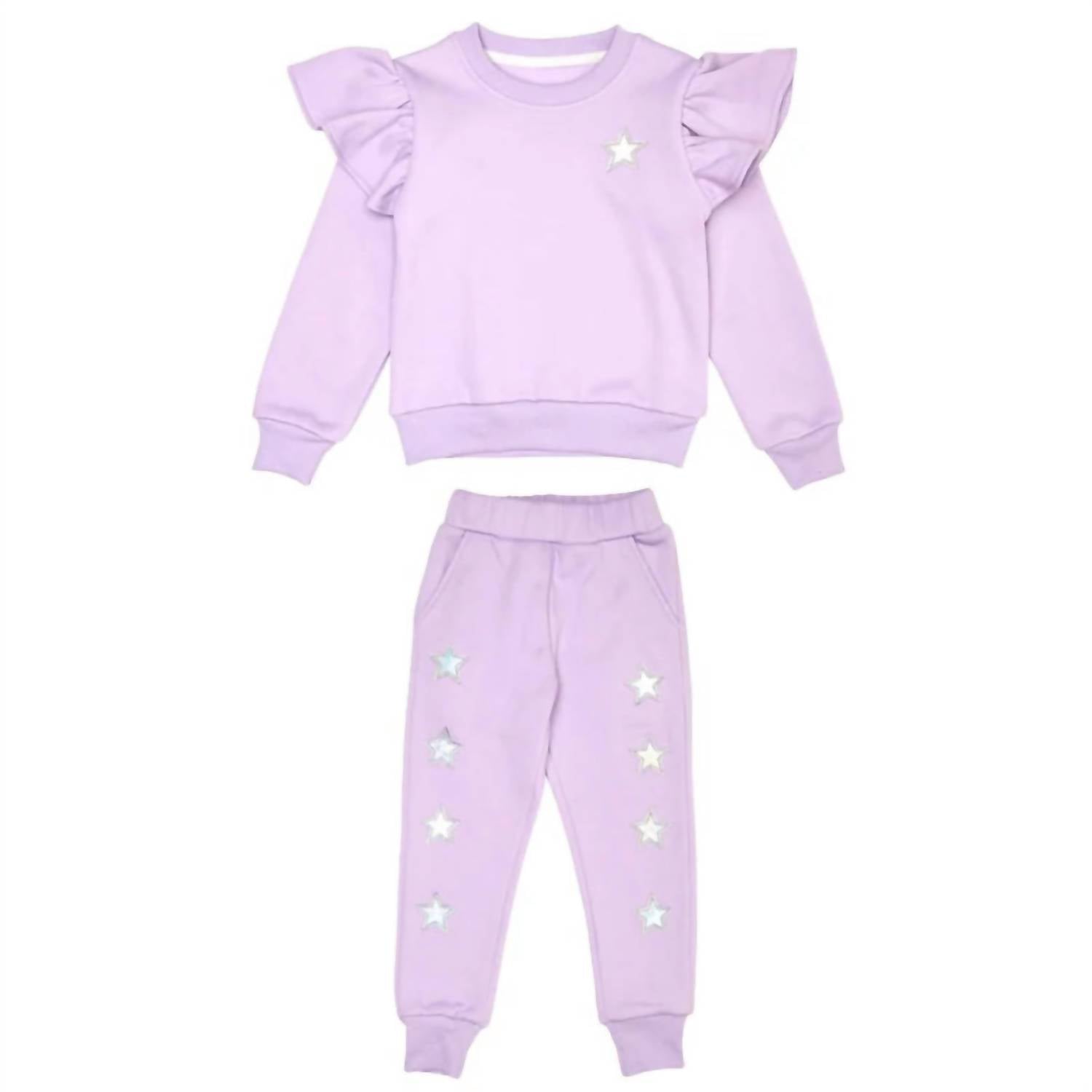 Mini Dreamers - Girl's Stellar Stars Ruffle Set