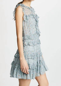 Rebecca Taylor - Vine Ruffle Sleeves Mini Dress