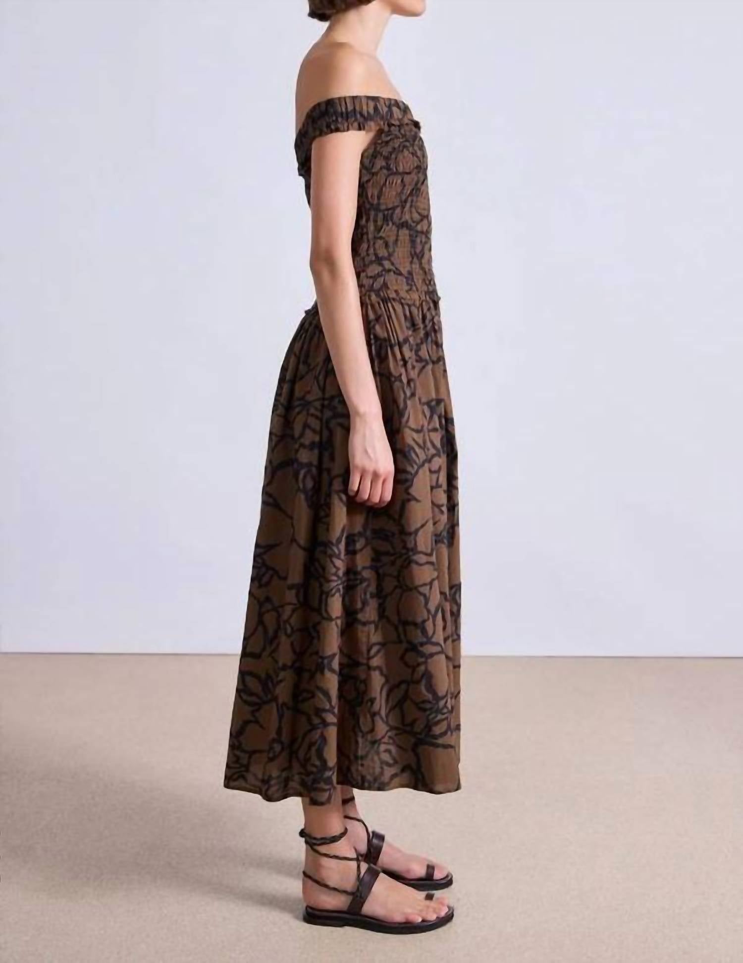 Apiece Apart - Lace Floral Britt Off-shoulder Maxi Dress