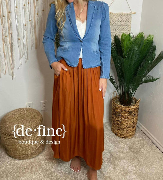 Kori - Soft Washed Denim Blazer