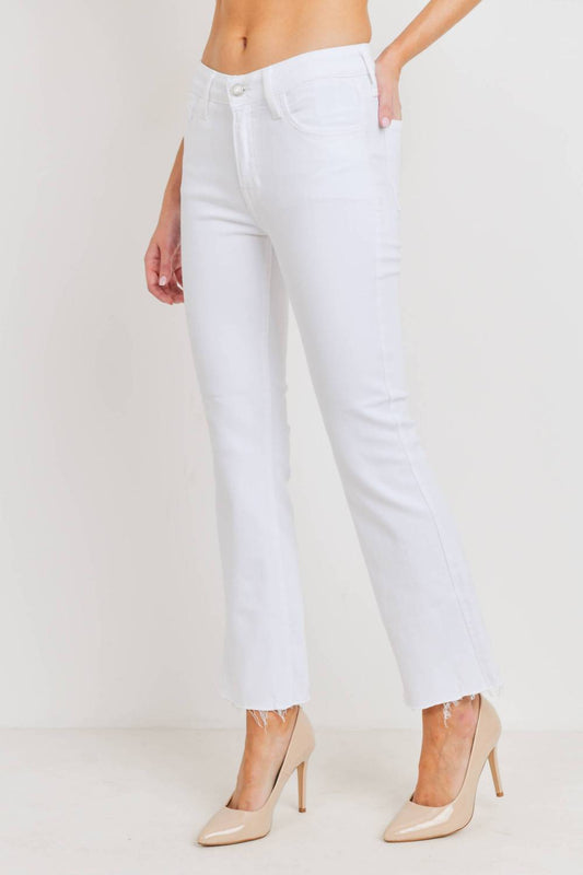 Just Black Denim - High Rise Crop Flare Jeans