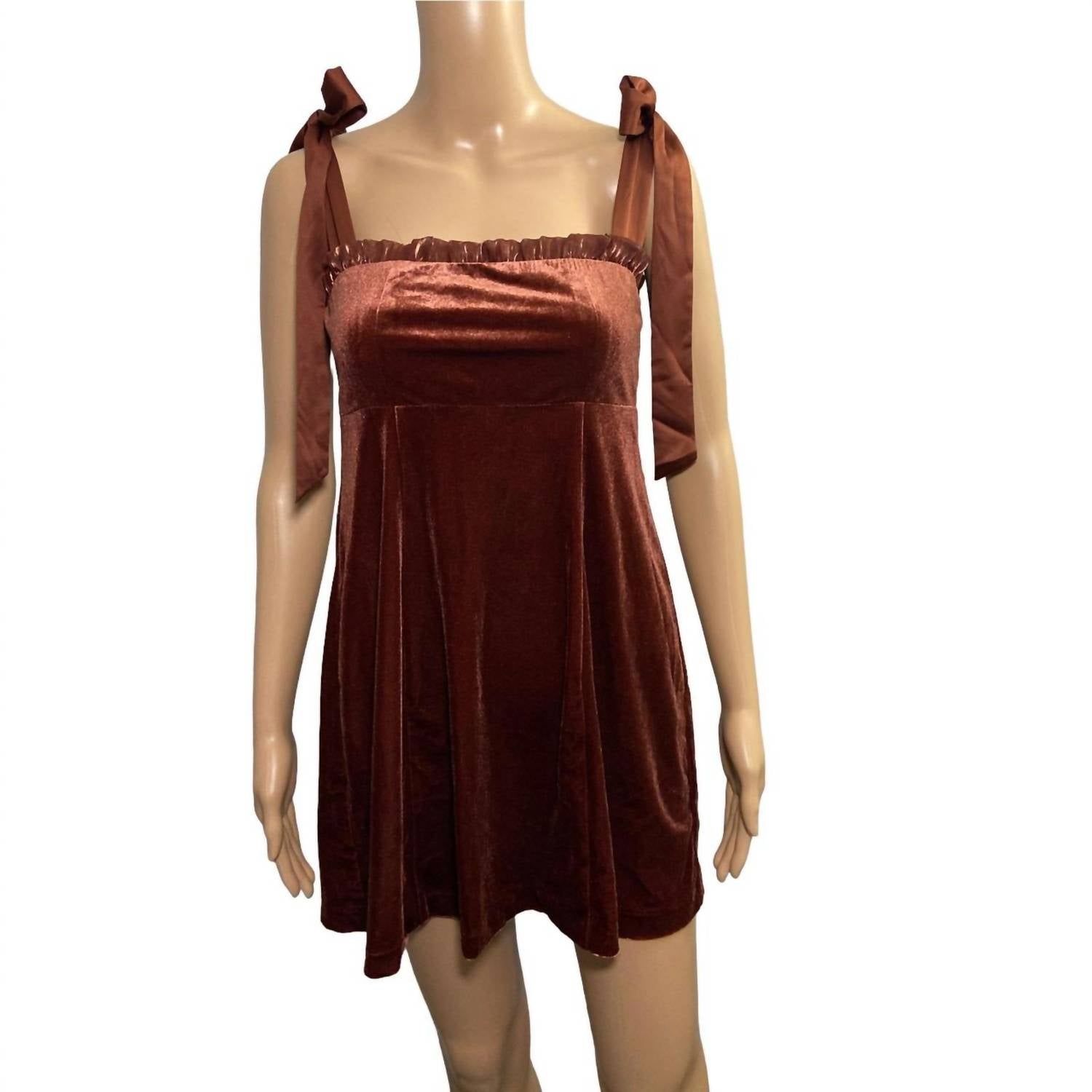 Danielle Bernard - Velvet Babydoll Mini Dress