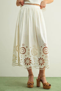 Miou Muse - Carolina Embroidered Skirt