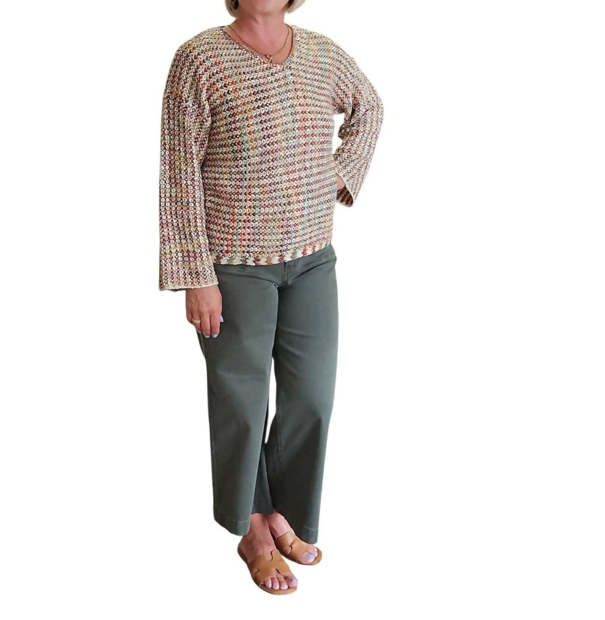 Charlie B - Long-Sleeve Yarn Sweater
