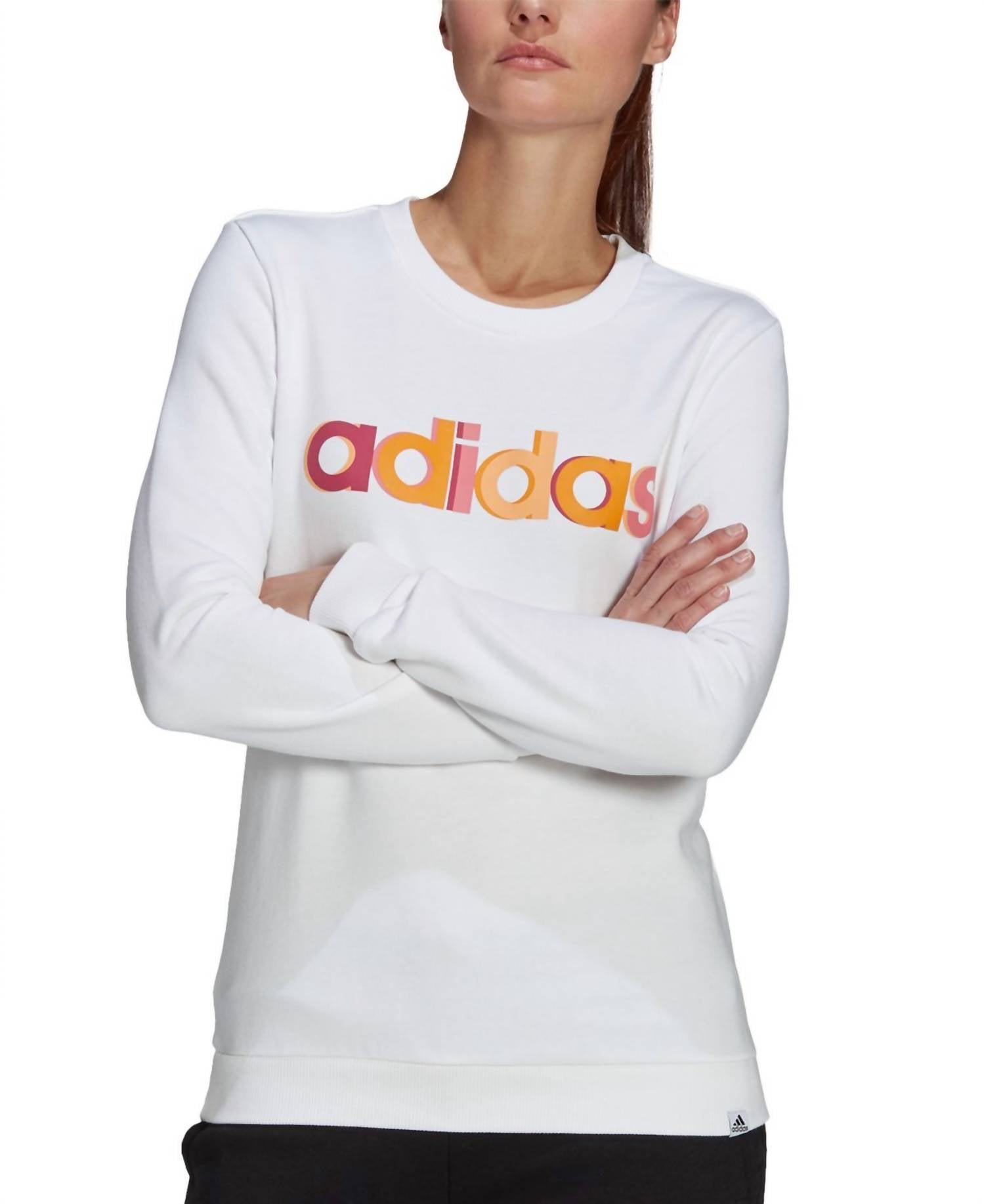 Adidas - Activewear Multi-Color Logo Long Sleeve Top