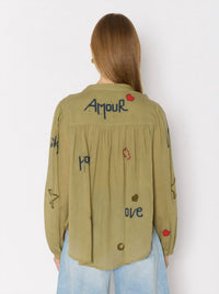 Berenice - Women's Cassandra Lucky Embroidered Blouse