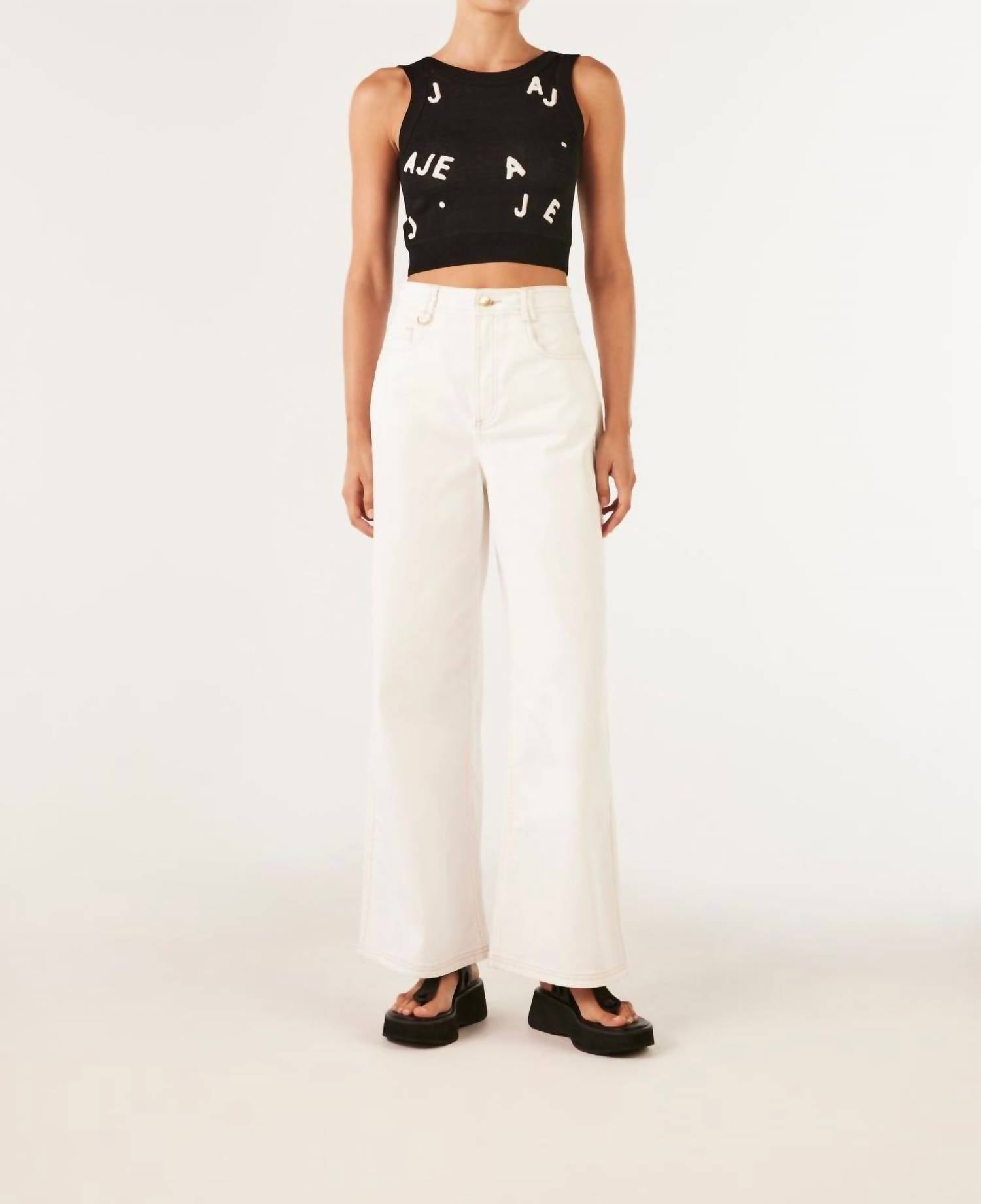 Aje. - Decora Logo Sprinkle Knit Top