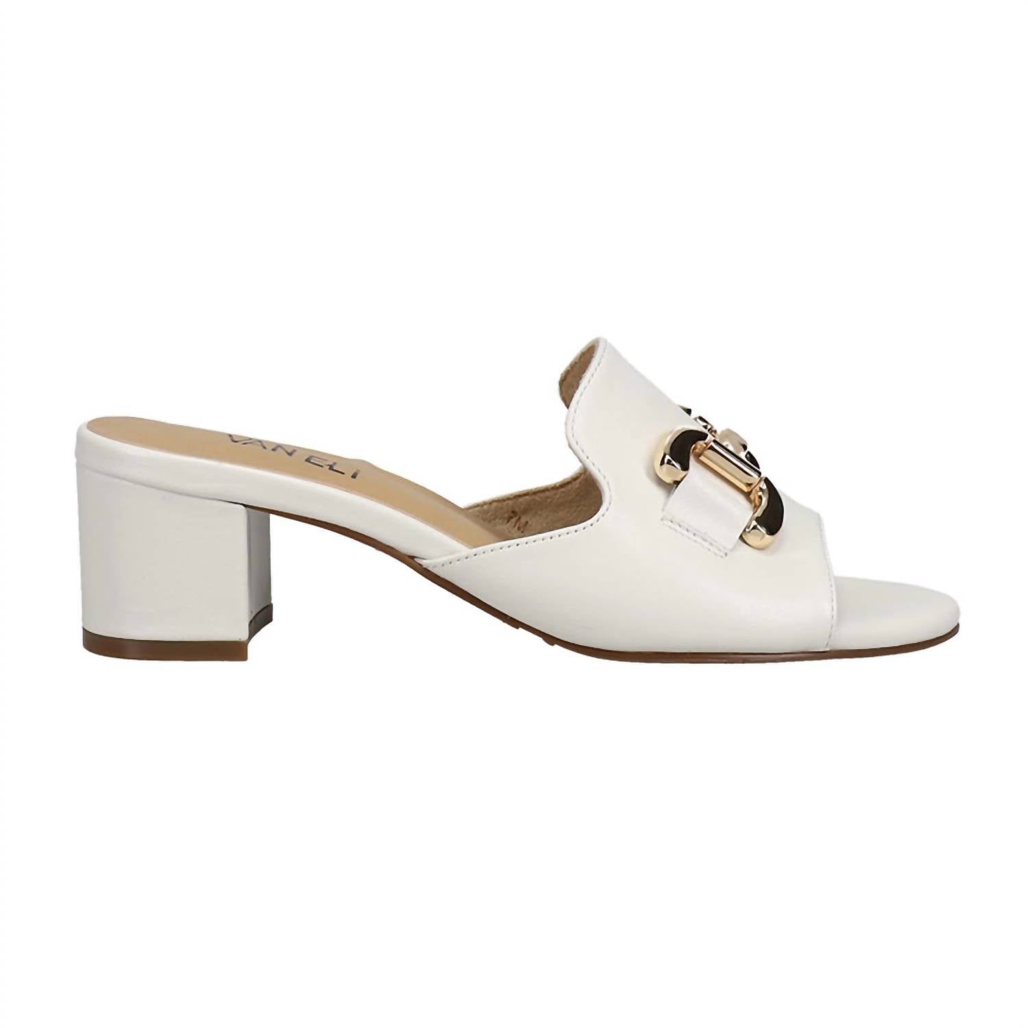 VANELi Women's Oksana Block Heel Sandals in white nappa - women's heels - view 5