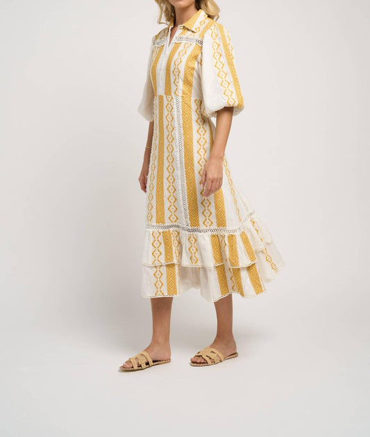 Guadalupe Design - Catalina Ii Stripe Midi Dress