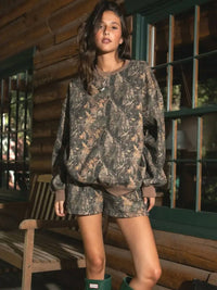 Tic Toc - Bayou Woodland Camo Lounge Fleece Sweatshirt