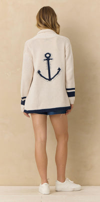 Vintage Havana - Anchor & Stripe Cardigan