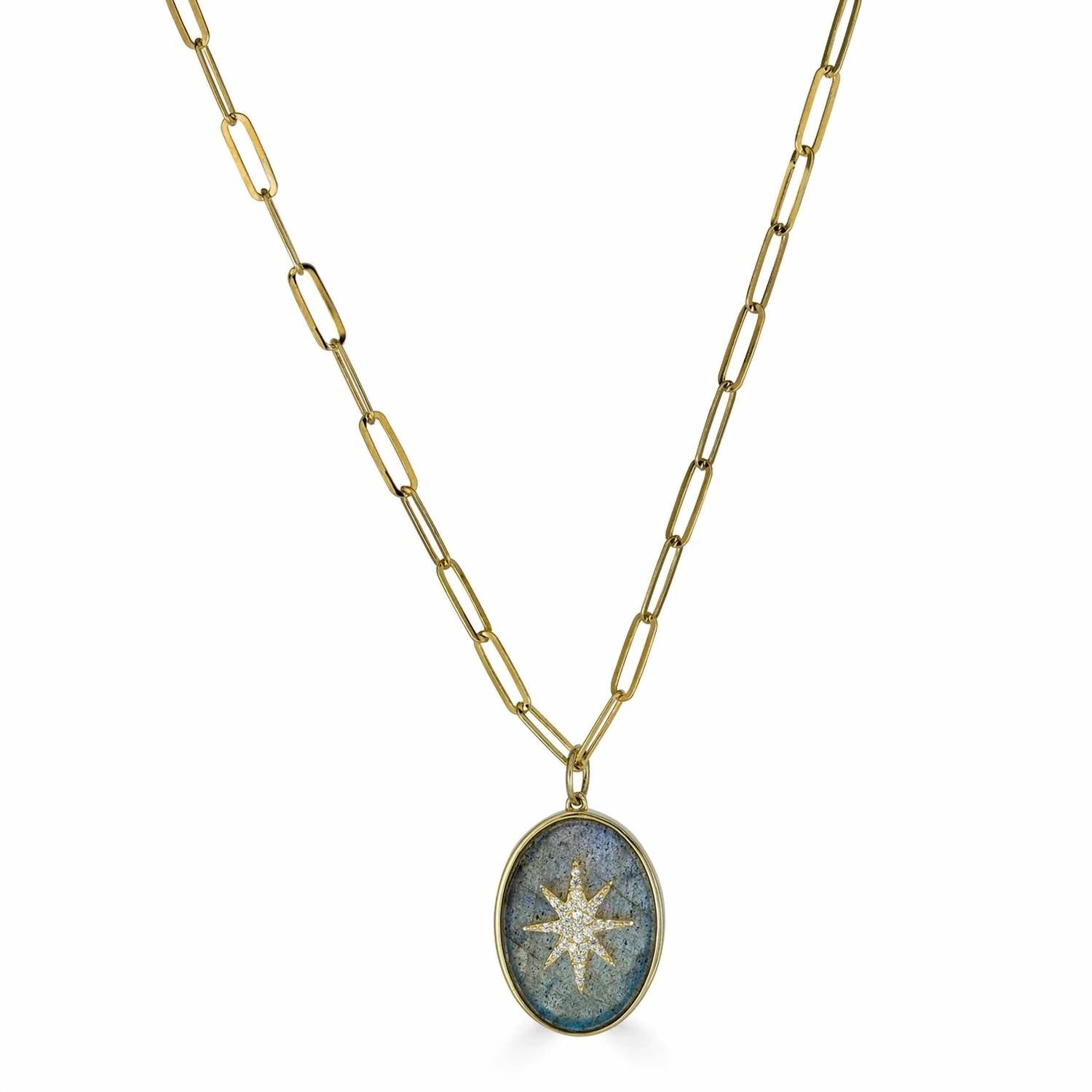 Rachel Reinhardt - Women's Labradorite Celestial Pendant Necklace