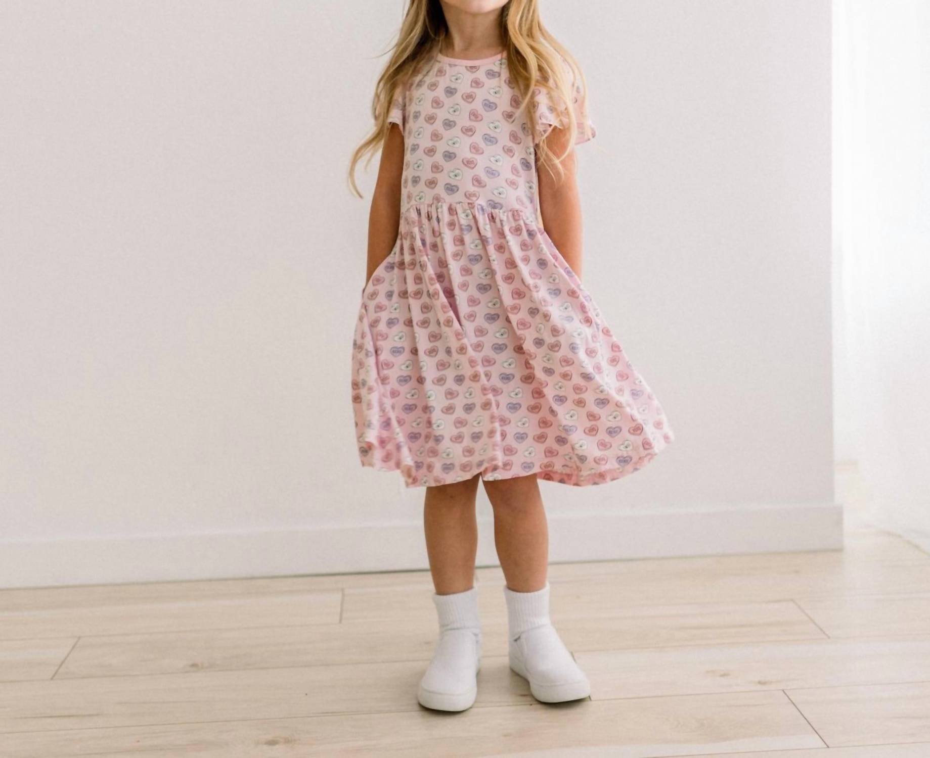 Kickee - Kid's Flutter Sleeve Twirl Dress With Pockets
