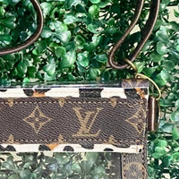 Kingdom Kreations - Women's Leopard Trim Stadium Crossbody Bag