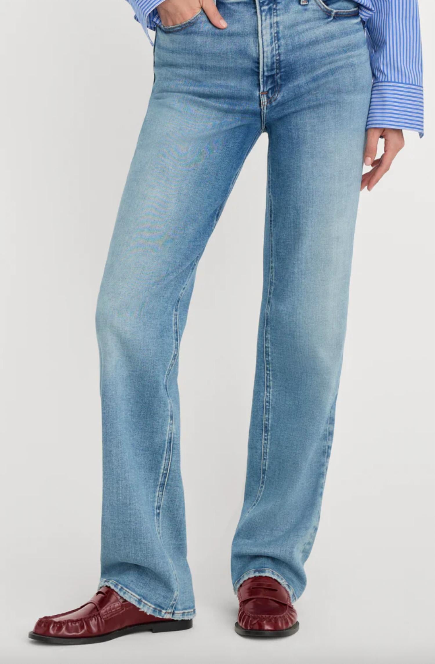 Good American - Soft Tech Good True Straight Jeans