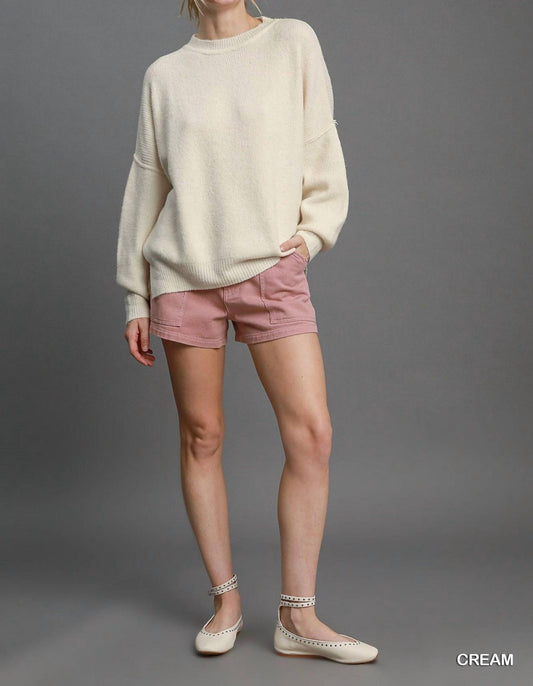 Umgee - Wool Blend Oversized Pullover Sweater