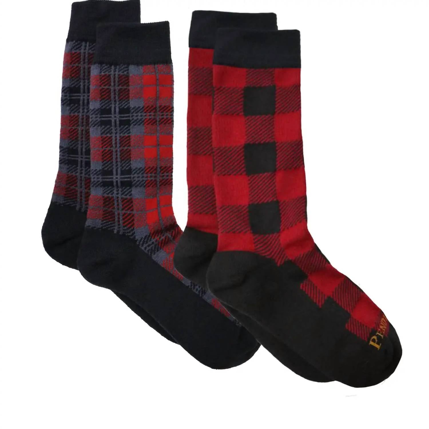PENDLETON Unisex - Merino Blend Socks - 2 Pack in plaid - women's accessory