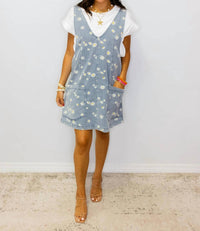 Sew In Love - Denim Daisy Pocket Mini Dress