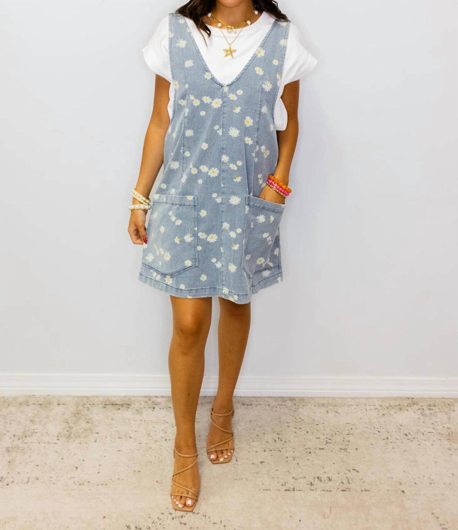 Sew In Love - Denim Daisy Pocket Mini Dress