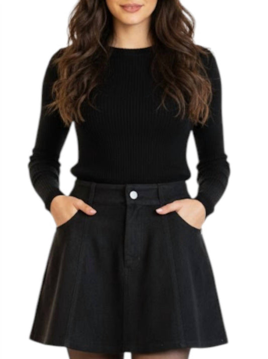 Olivaceous - Lasso Twirl Suede Skirt