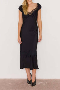 Minkpink - Lace Trim Momento Bias Midi Dress