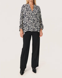 Soaked In Luxury - Zaya V-notch Neck Blouse