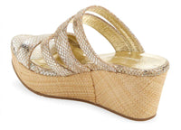 CHOCOLAT BLU Women's Wavy Wedge Sandals in tan - women's sandal - view 4