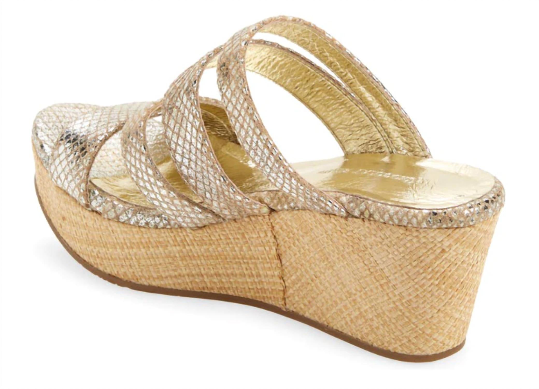 CHOCOLAT BLU Women's Wavy Wedge Sandals in tan - women's sandal - view 4