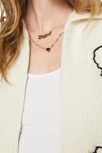 Mother - The Cropped Raquette Cardigan