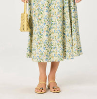 Astr - Wylda Woven A-line Midi Skirt