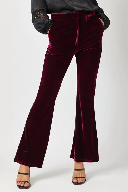 Mystree - Velvet Flare Trousers