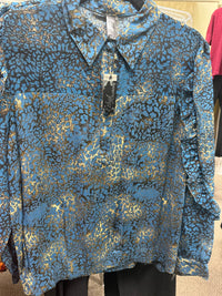 Ethyl - Retro Sheer Elegance Blouse