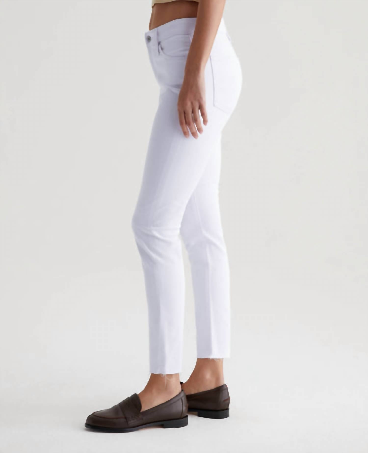 AG Jeans Farrah Skinny Ankle Jean in pearl white - women's jeans - view 4