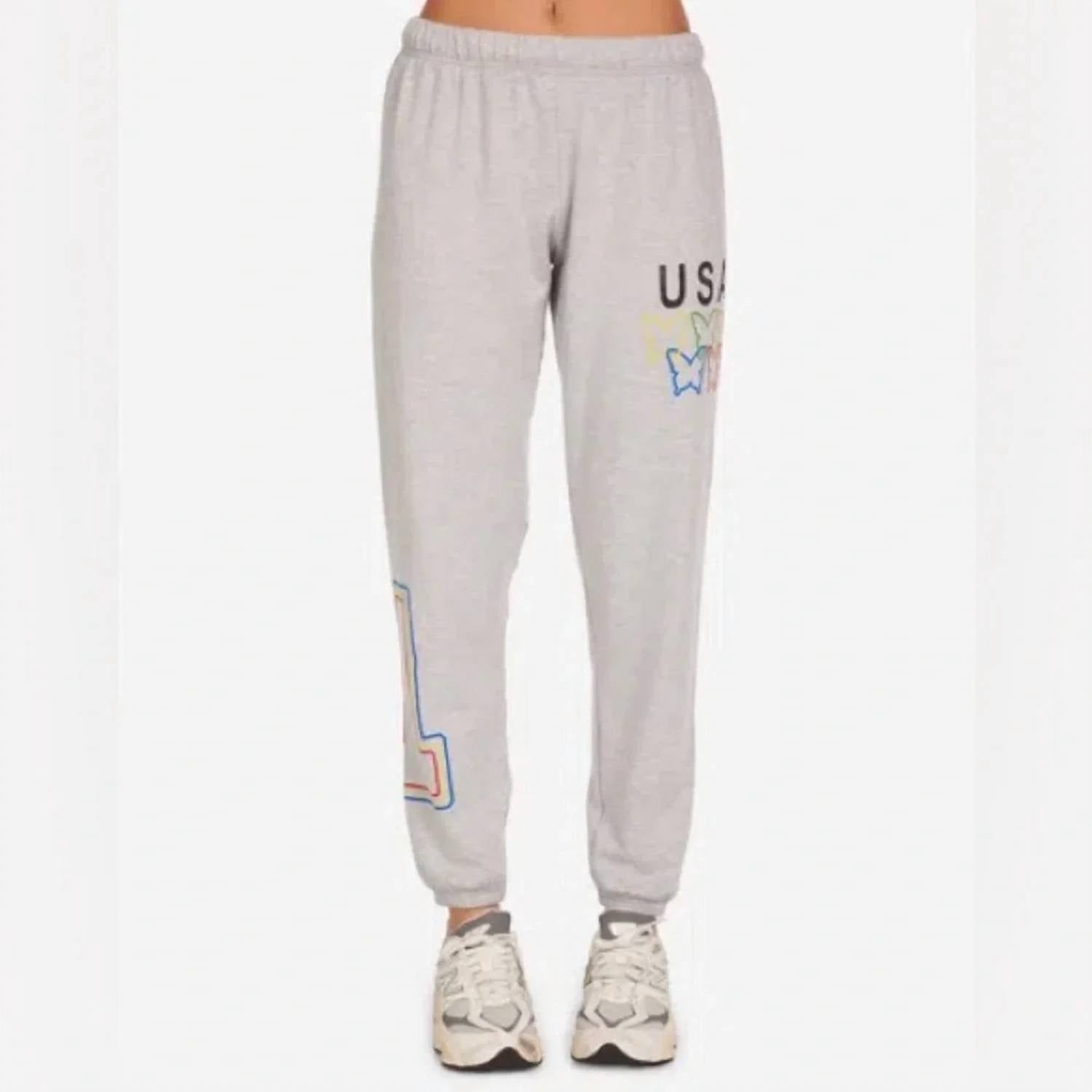 Lauren Moshi - Tanzy Usa Butterflies Jogger Sweatpants