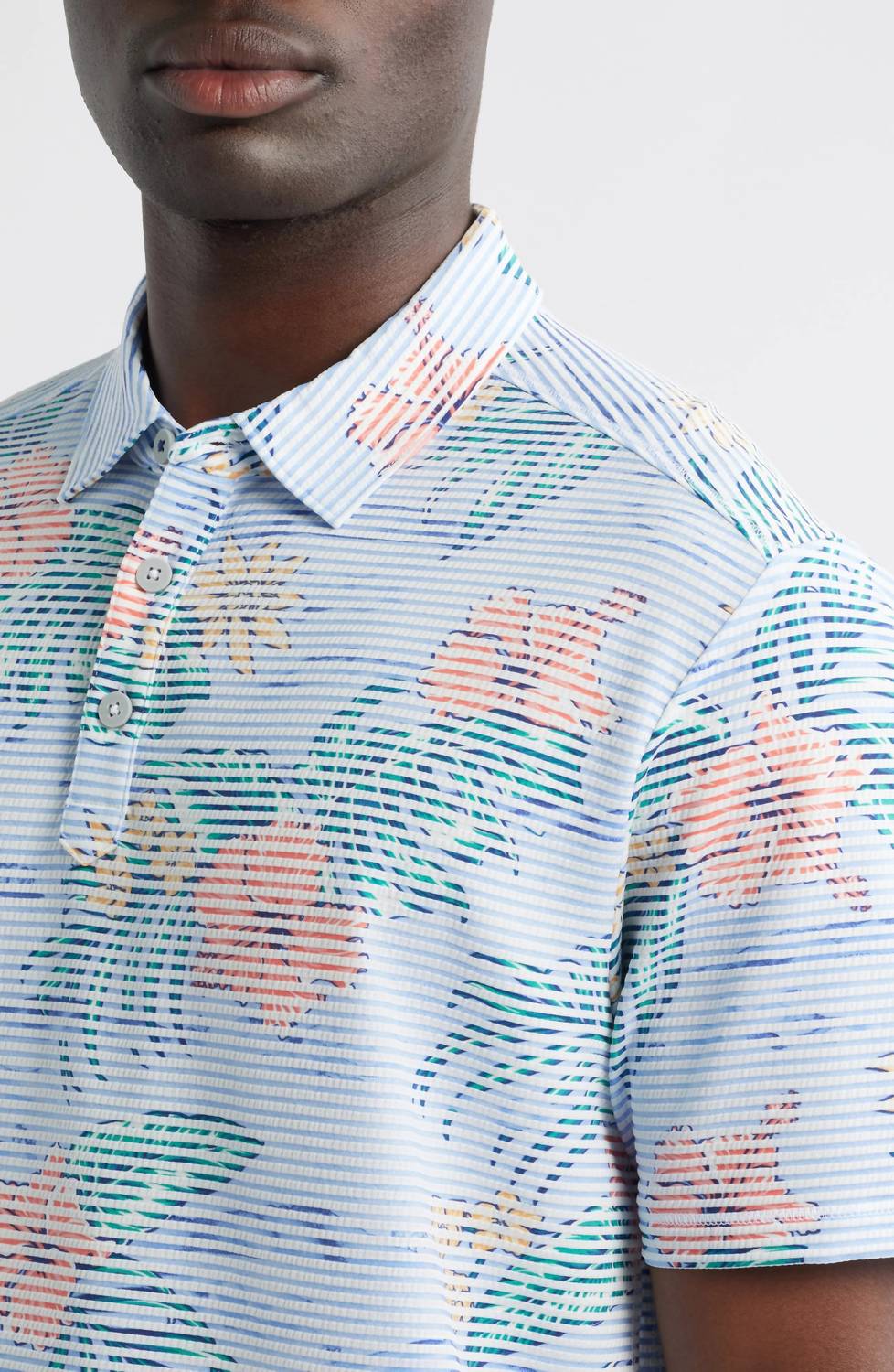 TOMMY BAHAMA Costa Wave Isle Camo Polo Shirt in big sky blue - men's shirt - view 4
