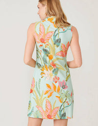 Spartina 449 - Queenie Sea Foam Tropical Half Zip Dress