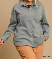 Umgee - Oversized Shirt Jacket Plus