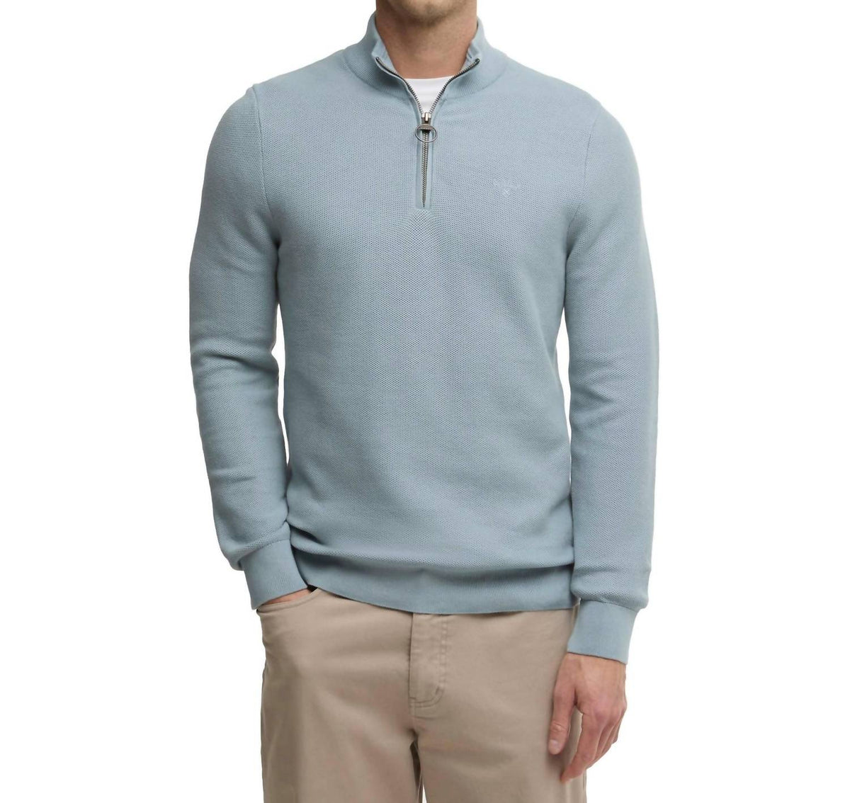 Barbour - Essential Honeycomb Half Zip Sweater