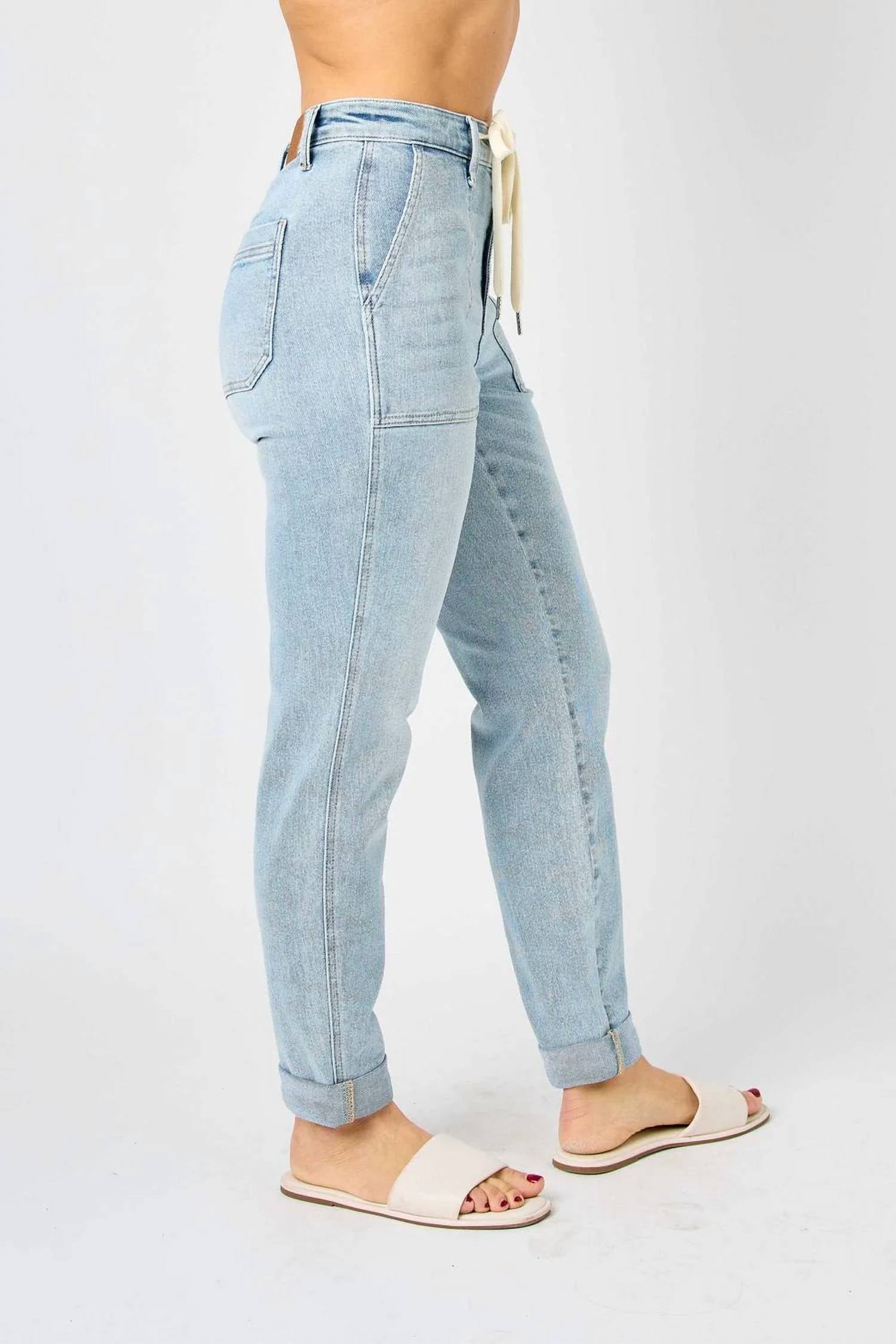 Judy Blue - High Waist Vintage Double Cuffed Jogger