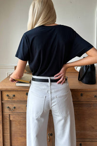 EMERSON FRY Twin Doves The Barrel Jean in antique white - women's jeans - alternate view