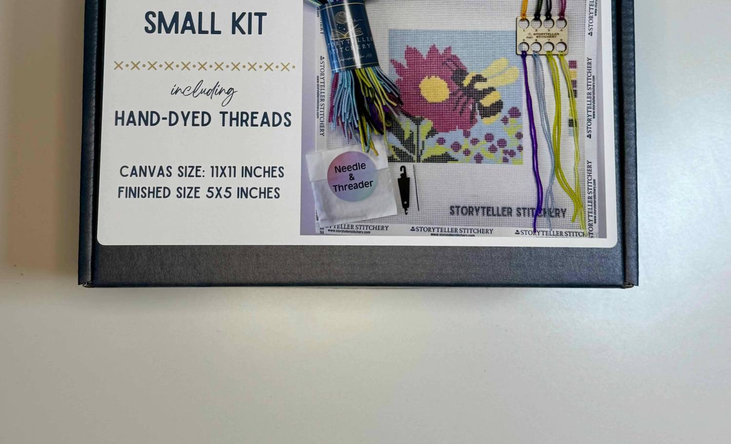 Storyteller Stitchery Bee & Bloom Modern Needlepoint Kit in multi - item - alternate view
