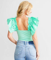 Le Lis - Audrey Ruffled Bodysuit Top