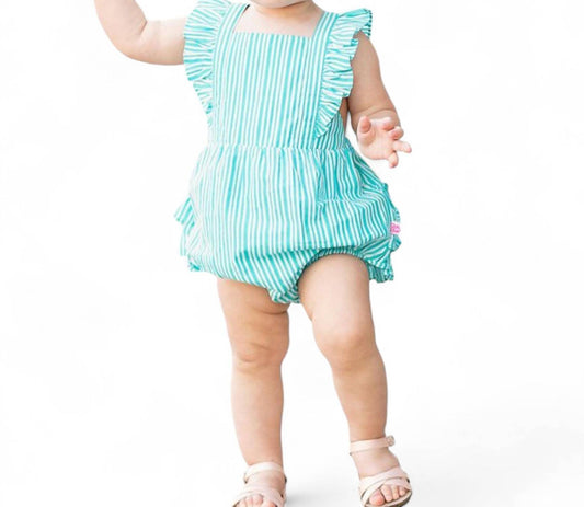 Rufflebutts - BELLA STRIPE BUBBLE ROMPER