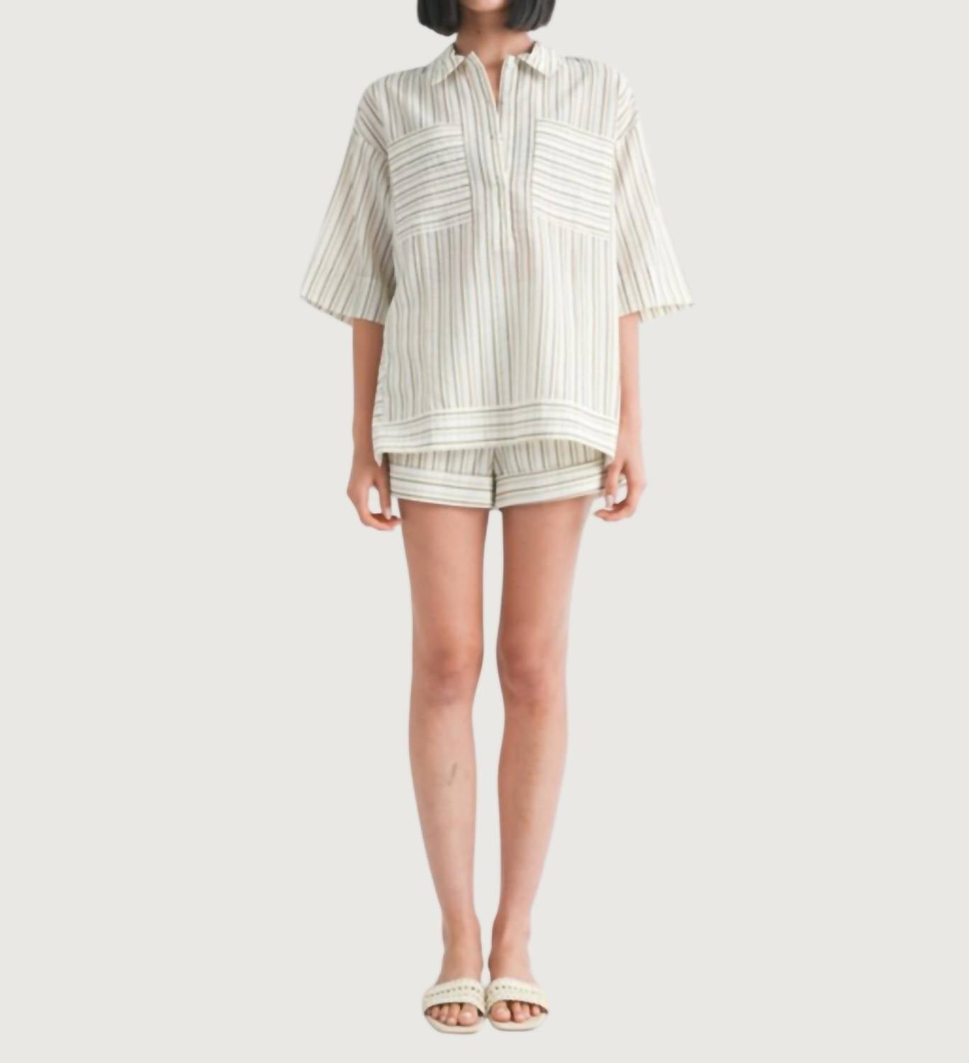 Emory Park - Campbell Stripe Oversized Tunic Top