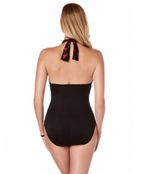 Magicsuit - Petal Pusher Jenn V-Neck Shirred One Piece Swimsuit