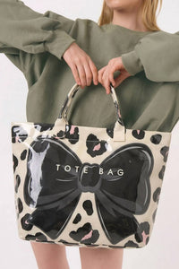 66Disco - Leopard Bow Tote Bag